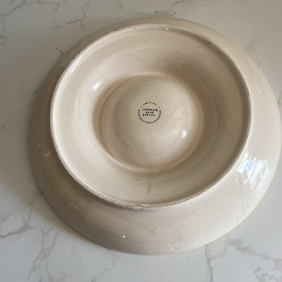 Vintage Deruta Italian Serving Bowl Ceramic Chip & Dip Set Round Home Kitchen - Picture 3 of 6